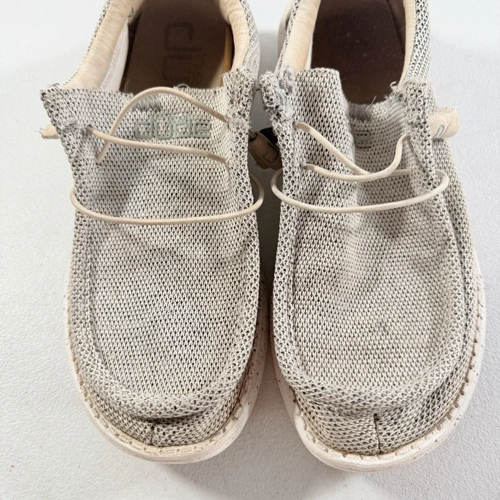 Hey Dude Wally Sox Stone White Men's Casual Loafer Slip On‎ Shoes Size 10